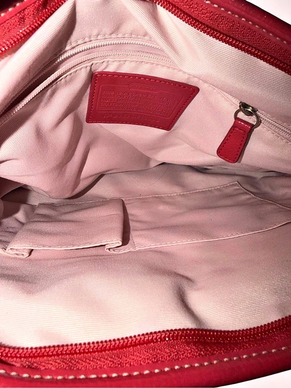 Coach Kyra Daisy Signature Crossbody Bag Pink & Red - Picture 4 of 7